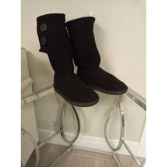 UGG Australia Big Girl's Size 4 or Equivalent Women's 6 Knit Wool Boots - Picture 2 of 9